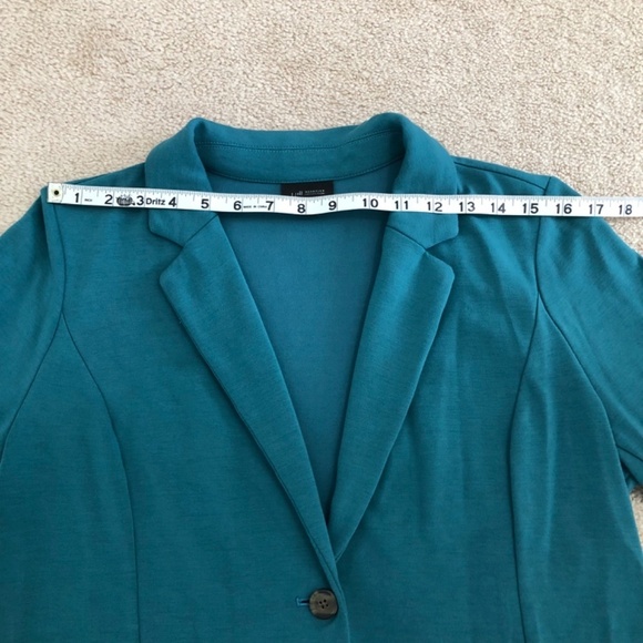 J. Jill Wearever Teal Blazer Women's Size MP Relaxed Fit - Picture 12 of 14